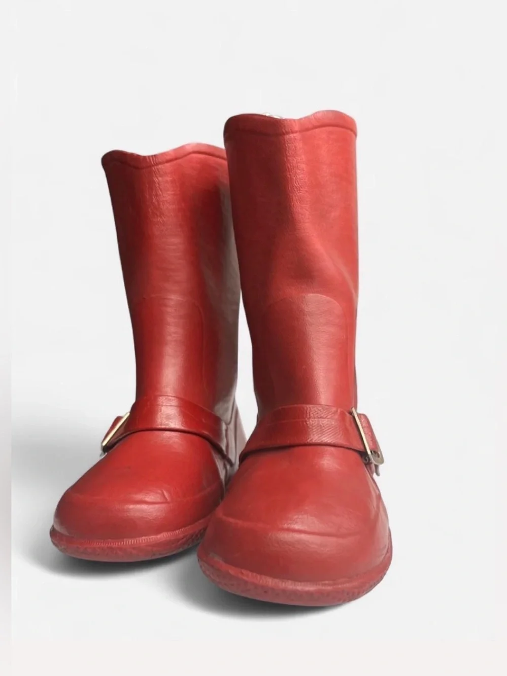 Vintage 1950s-60s Converse children's red rubber rain boot size 7 made in USA